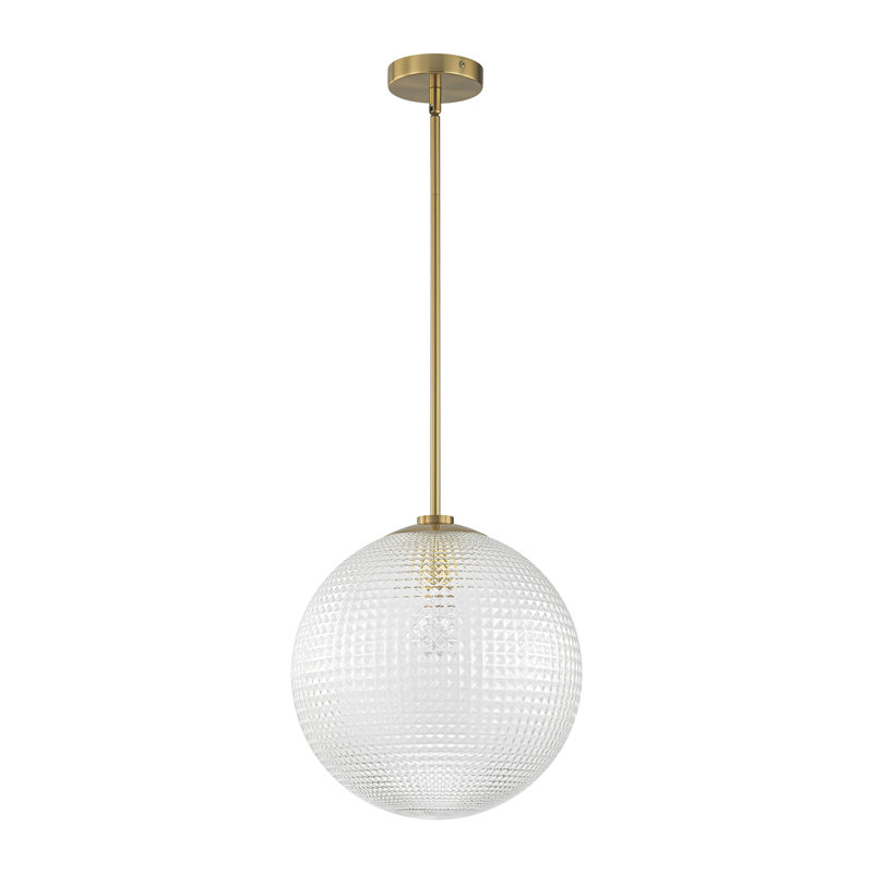 Brunsville 1 - Light Sphere Pendant, 74" H x 13.8" W x 13.8" D, Gold