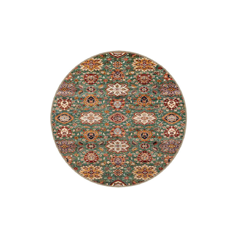 Tapis décoratif à motif de roses rouges traditionnel lavable à la machine, Tapis de couloir 4 pi 11 po x 9 pi 10 po inclus
