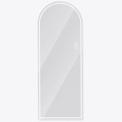 65" X 21" Arch Design LED Full Length Mirror ,Dimmable,  High Definition & Explosion-Proof, Full-Length Standing Or Wall-Mounted - Brightly Lit For Makeup, Studio, And More