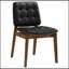 Ensemble de salle à manger rectangulaire en noyer naturel et noir 5 pièces Draper, élégance intemporelle et contraste moderne pour toute maison-1261881146