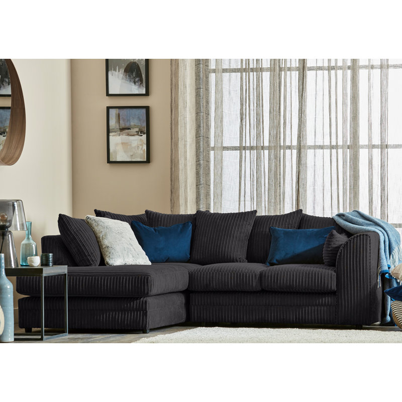 Moana 2 - Piece Living Room Set, Black, Left Hand