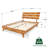 Caden Solid Wood Platform Bed with Adjustable Headboard, Mid-Century Modern-482096220-482096211