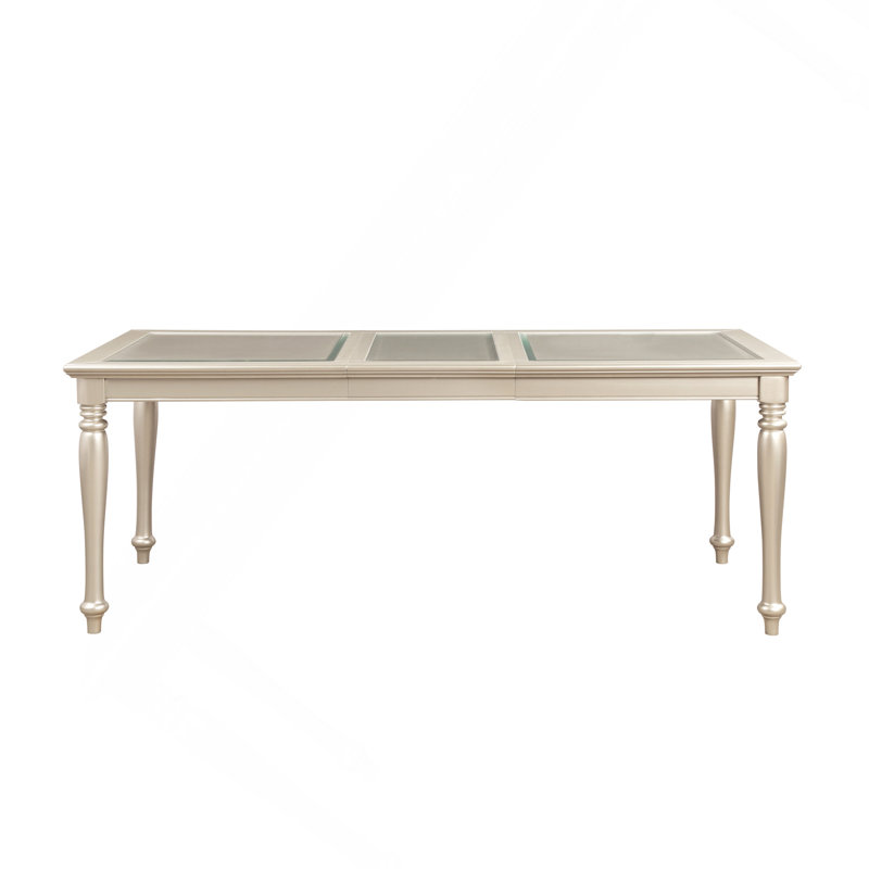 Plateau de table traditionnel à finition argentée