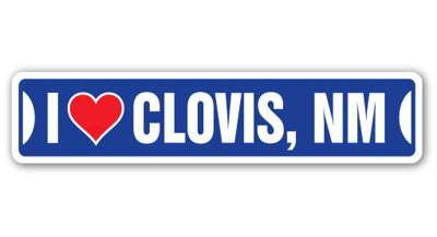 Clovis Nm Street Sign Heavy Duty Plastic 4" X 18"