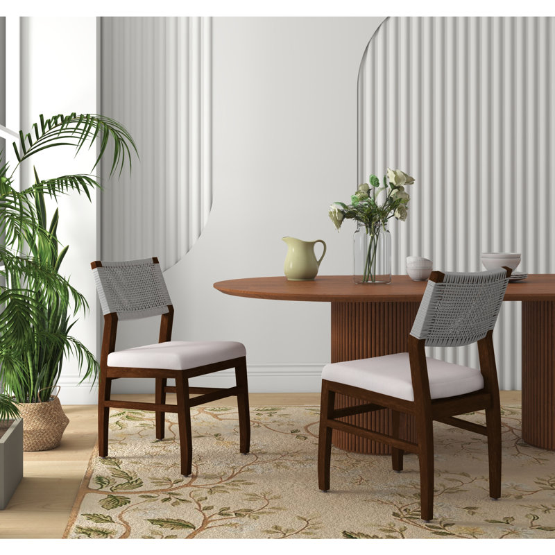 Cheval 19.5'' H Upholstered Mahogany Side Chair