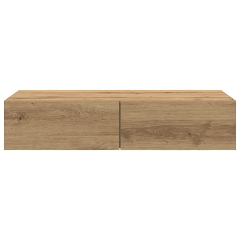 112-9 Wall Mounted Shelf, Artisan oak, 17cm H x 80cm W x 33cm D