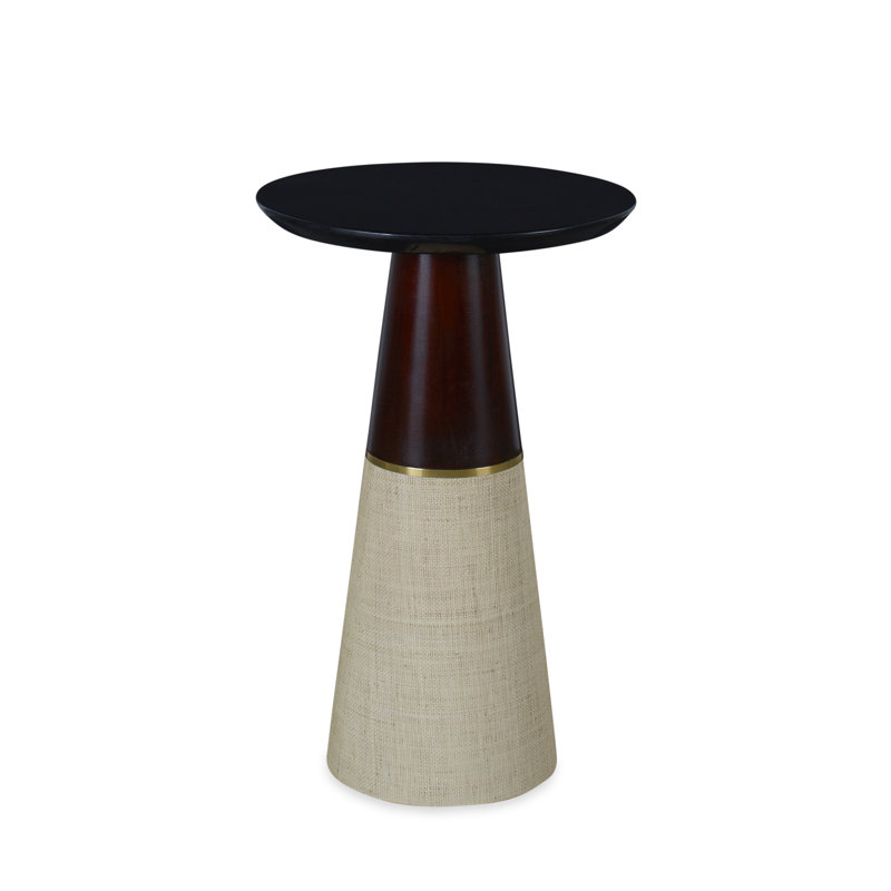 Bria Stone End Table, Black