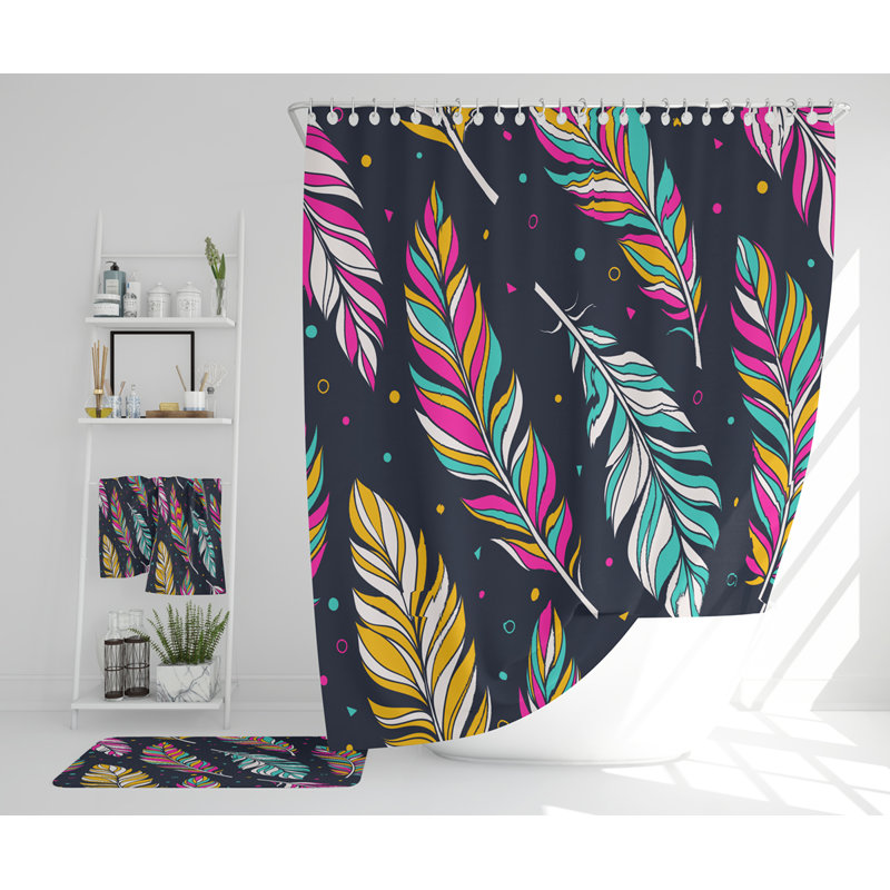 Natacia Polyester Shower Curtain Set