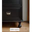 Commode noire chic avec tiroirs en métal