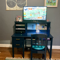 Kids' Taiga Desk and Hutch - Navy – Guidecraft