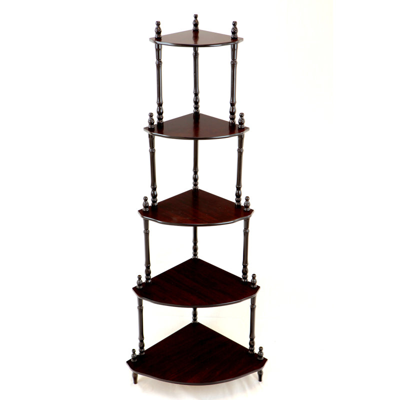 Ogden Corner Bookcase, Dark Cherry