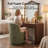 Modern Upholstered Chenille Swivel Barrel Dining Chair-1233120635-1225387533