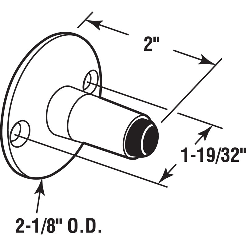 Prime-Line Zinc Baseboard Stop