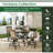 Mikenzy 4 - Person and a Long Bar Height Dining Set with Cushions-1422430212