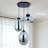 3 - Light Dimmable Glass Chandelier