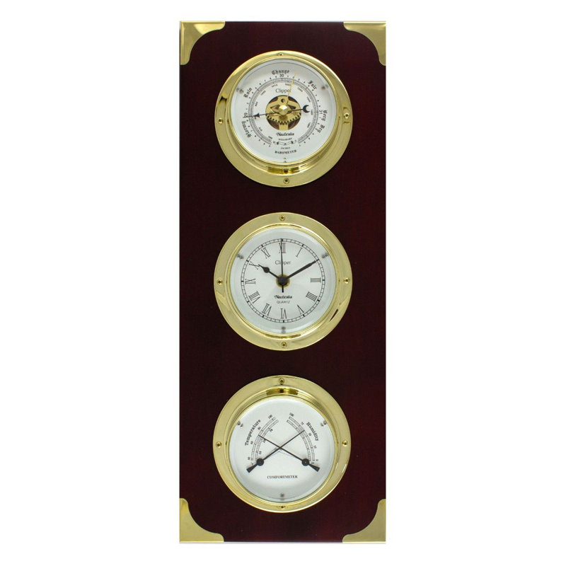 Aunya Brass Wall Clock, 45cm H x 18cm W x 8cm D