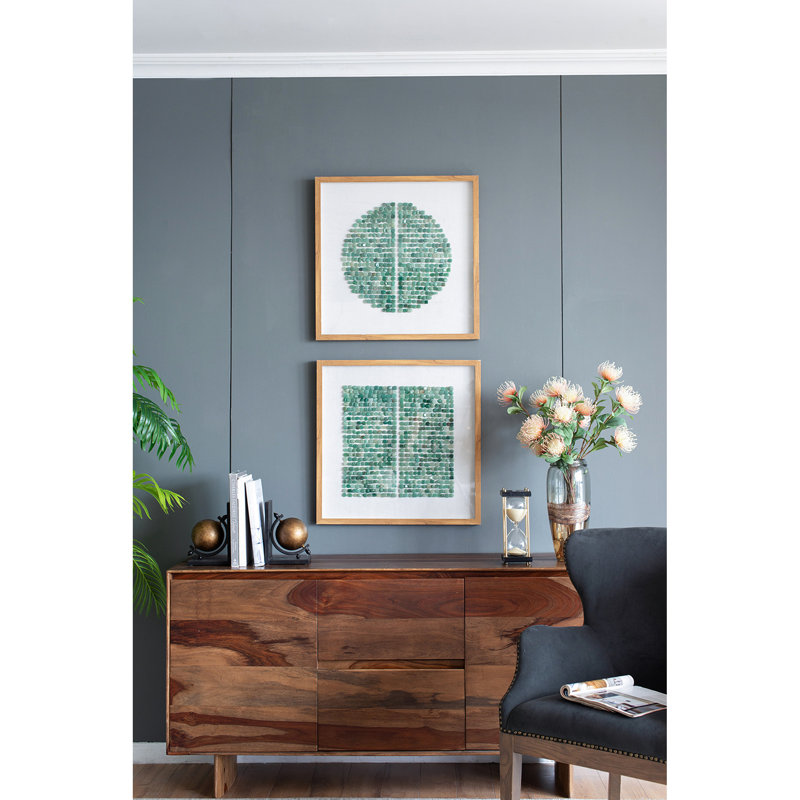 Ensemble de 2 boîtes murales en pierre - apporte un aspect distinctif 23,5 po x 40% ps, 5% velours, 2 ajouts de caractère décoratif 23,6 po x 23,6 po x 1,2 po