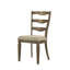 Chaise d'appoint en bois composite Filoli brun (ensemble de 2) avec dossier échelle
