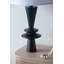 Lampe de table Dx "en aluminium noir avec deux accents ronds variables et abat-jour tambour