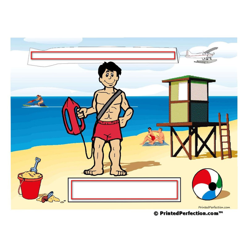 Porte-clés nominatif personnalisé "That Toon Lifeguard", Oui