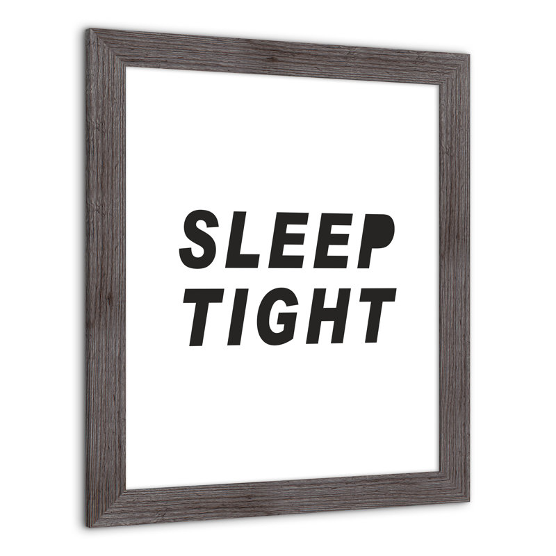 «Sleep Sleep», art encadré simple, H 24 po x l 20 po x P 0,75 po, Cadre gris