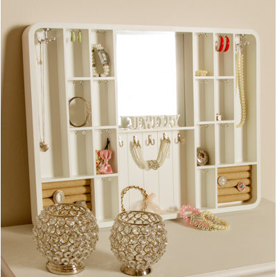 Wall Jewellery Cabinet with Mirror