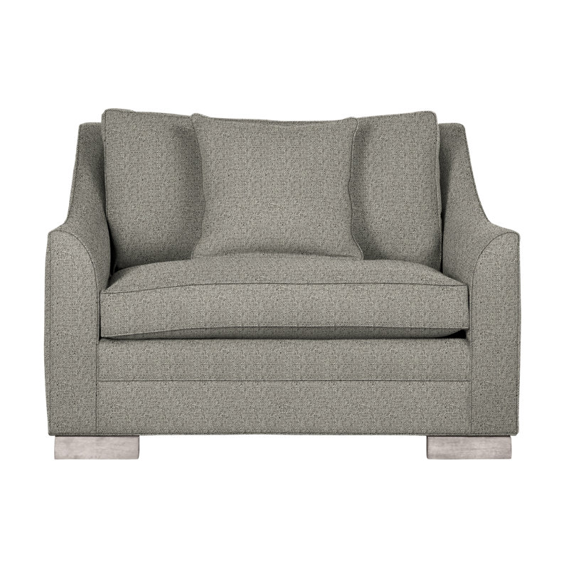 Chaise et demi 50,5 po Nicholas, Graphite Tuck, Gris tourterelle