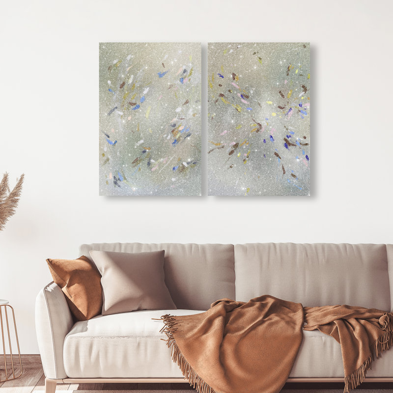 Spontaneous Traces Set Set by Oliver Gal, 48"H x 32"W, Gallery Wrapped