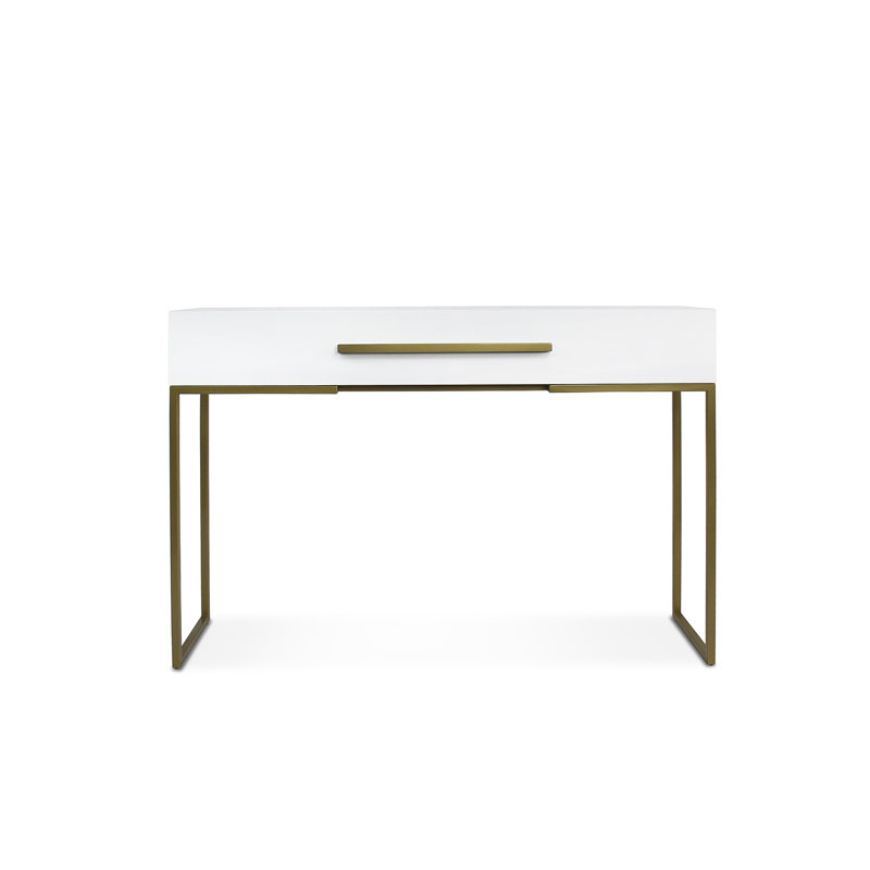 Gossett 100cm Console Table, Gold, White