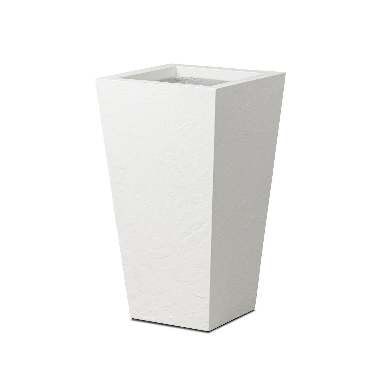 Nael Planter Box, 32" H x 18" W x 18" D, Textured White Concrete