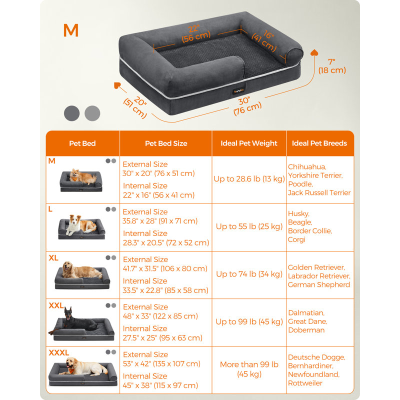 Polyester Pet Bed, Dark Grey