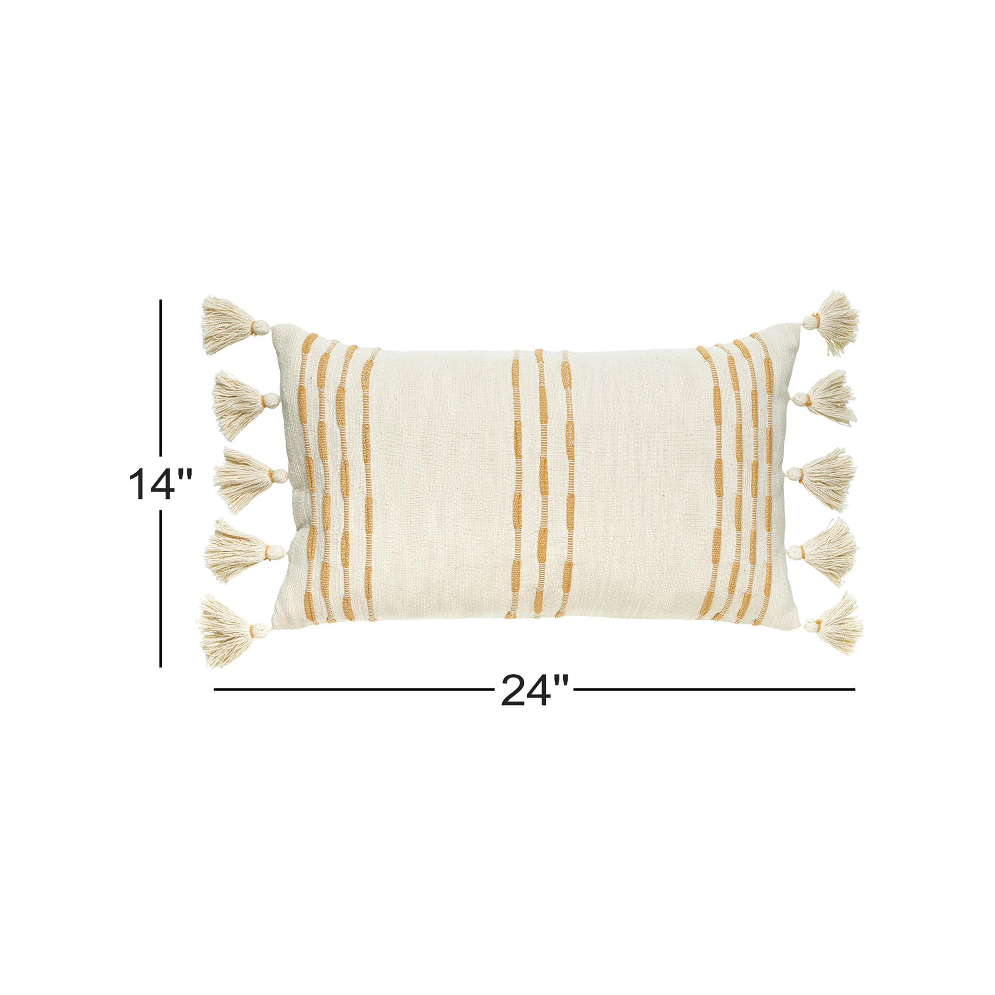 Favager Cotton Lumbar Throw Pillow