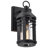 Abbra - 1 Light Large Wall Lantern - Matte Black with Clear Seeded Glass-703218412