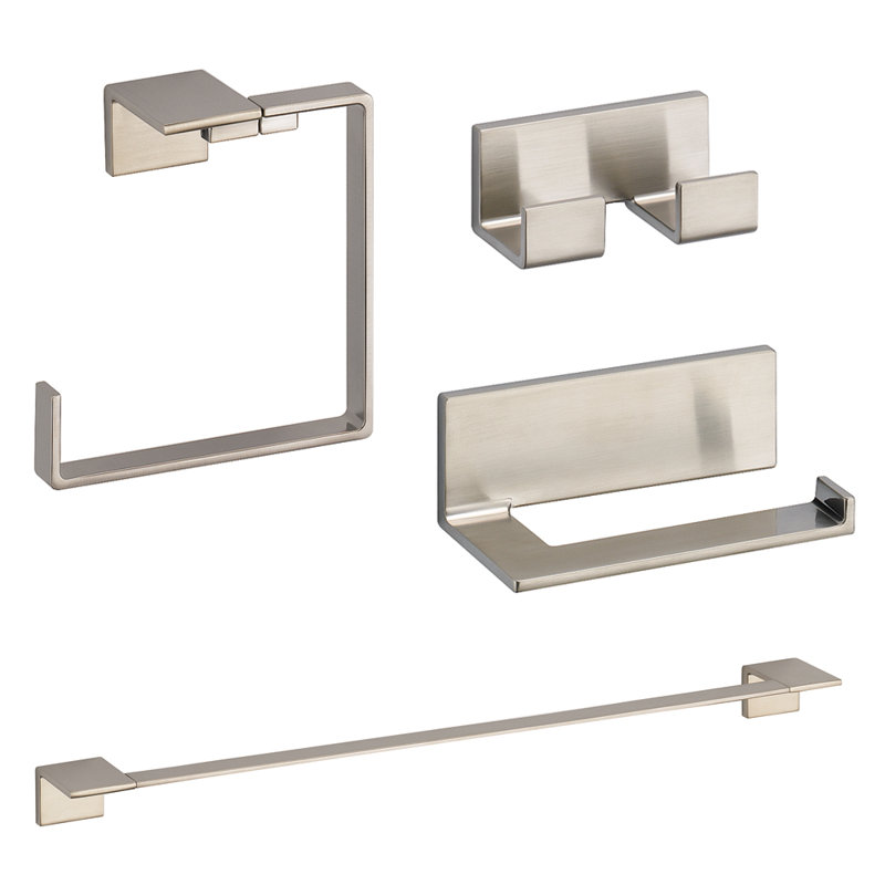 Ensemble de quincaillerie de salle de bain 4 pièces delta Vero, Inoxydable