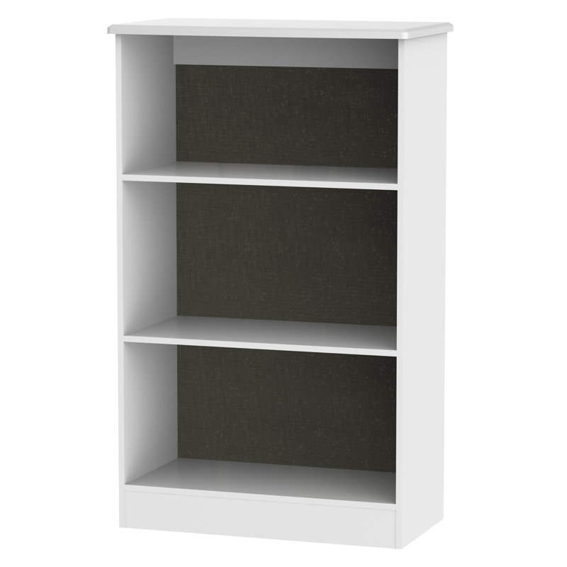 Fully Assembled Lockett Bookcase, White Gloss
