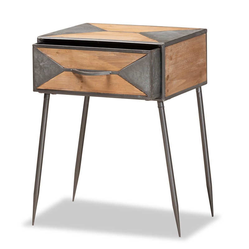 Jimia 17.7'' W Unfinished Solid Wood Nightstand