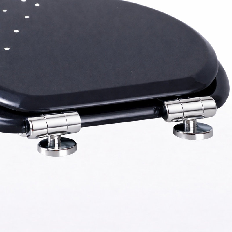 18'' Diamante Toilet Seat Black