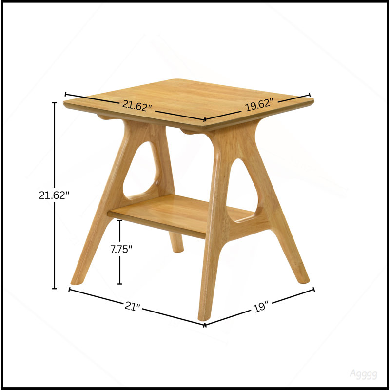 Table de bout Arona Mid-Century, Chêne