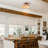 1-Light Hand-Woven Rattan LED Flush Mount