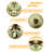 3-Light Semi Flush Mount Ceiling Light Green Glass-1618663106