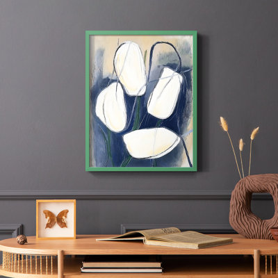FLORAL Series DCCXI - reproduction encadrée de qualité supérieure - prête à être accrochée - aucun clou requis