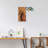 Elegant Decorative Wooden Wall Accessory, Walnut & Black, 22.8 x 23.6 inches | 100% Wooden (Thickness: 1.2 inches) & Durable Metal (Thickness: 0.06 inches) | Perfect for Home Decor & Unique Wall Art, Easy to Hang
