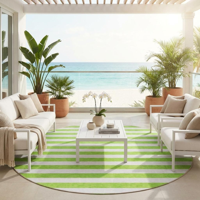 Tapis extérieur rond 8 po