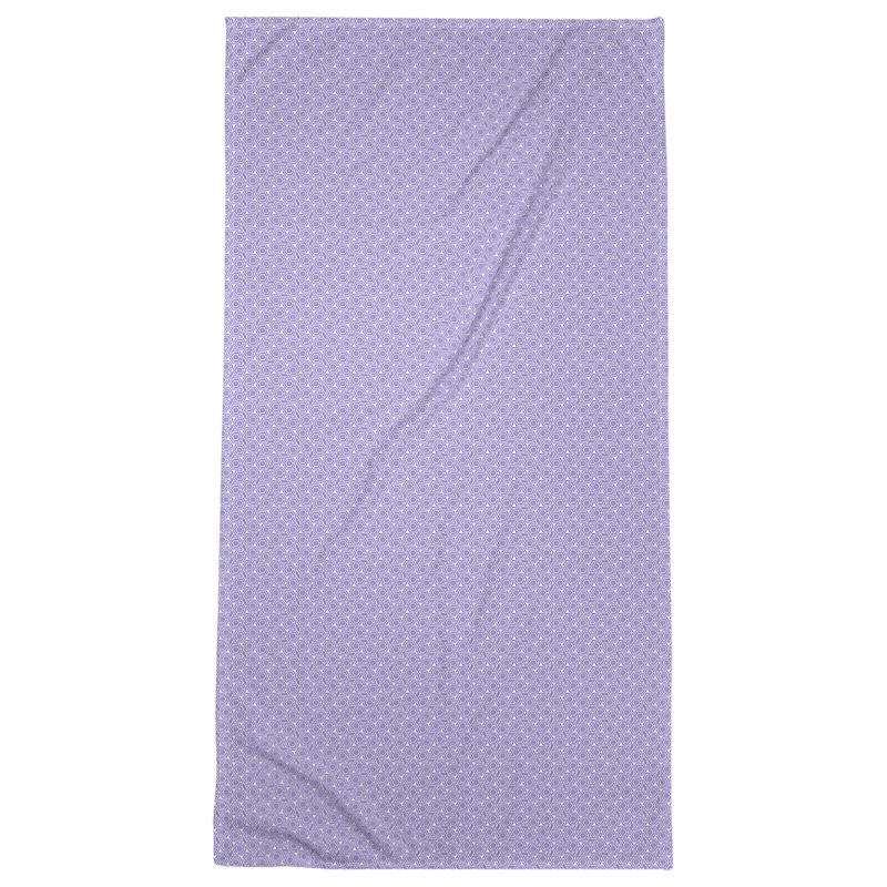 Serviette de bain hexagonale classique en treillis, Mauve pastel