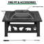 Table foyer carrée en fer de 32 pouces avec découpes en forme d'ours