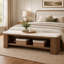 Banc de 63 po en bois massif, banc de bout rembourré moderne-270971024-270971039