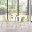 Kyoto Minimalist Industrial Stackable Plastic Dining Chair with Metal Leg, Quick Assembly, Suitable for Indoor and Outdoor Cafes and Restaurants (Set of 4)-823848049