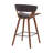 Allon Modern 26" Counter Height Bar Stool with Open Back and Footrest in Wood, Faux Leather-584595034-584682792