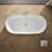 Ceric 65-1/4" x 31-5/16" Freestanding Bath With Center Toe-Tap Drain