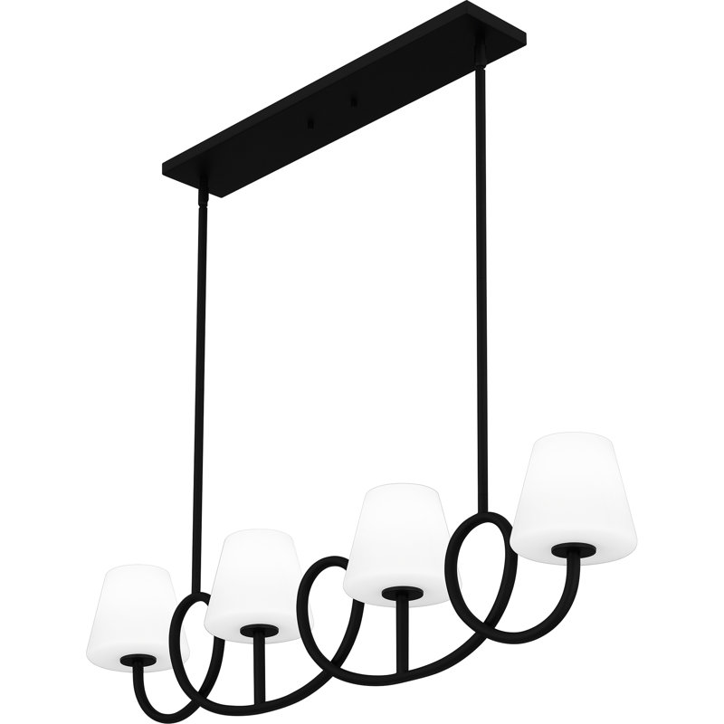 Lustre linéaire à 4 lumières pour îlot de cuisine Atkins